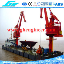 Ftt Floating Barge Entladen Terminal Four Link Crane 30t